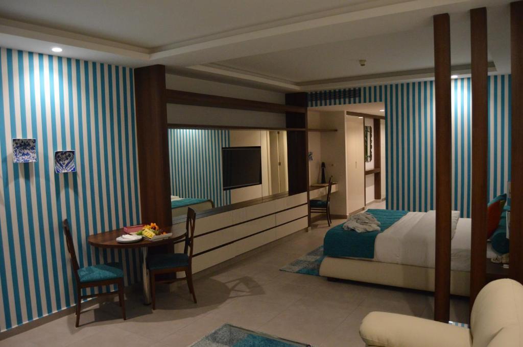Posezení v ubytování Markazia Suites
