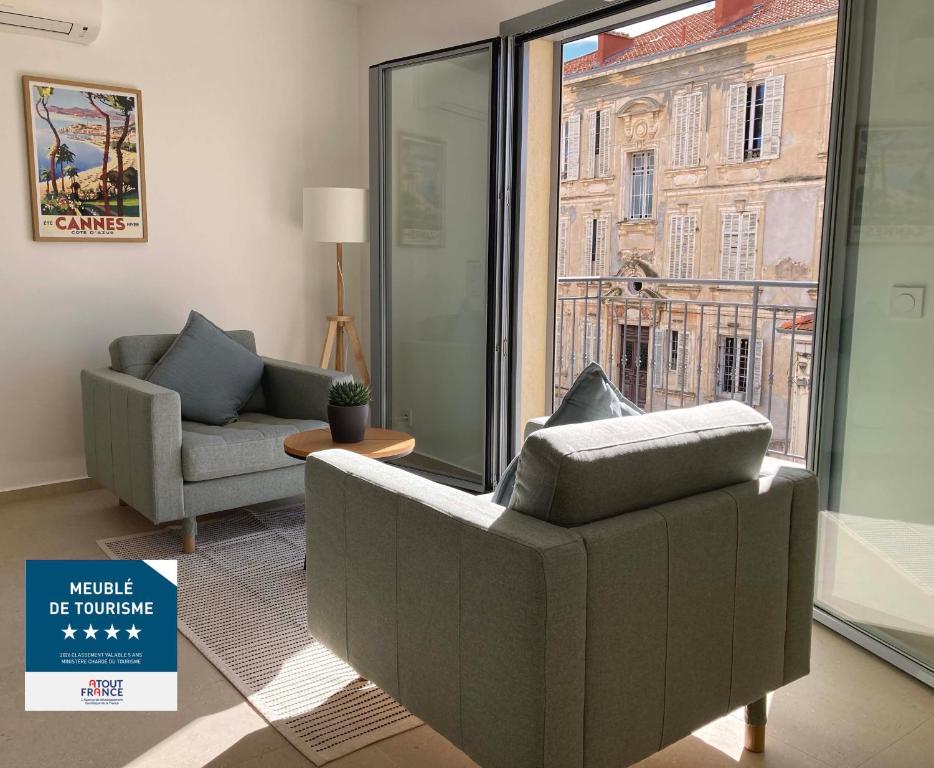 Apartment in Cannes 4br 8p AC Free parking 12 mns walk to Palais