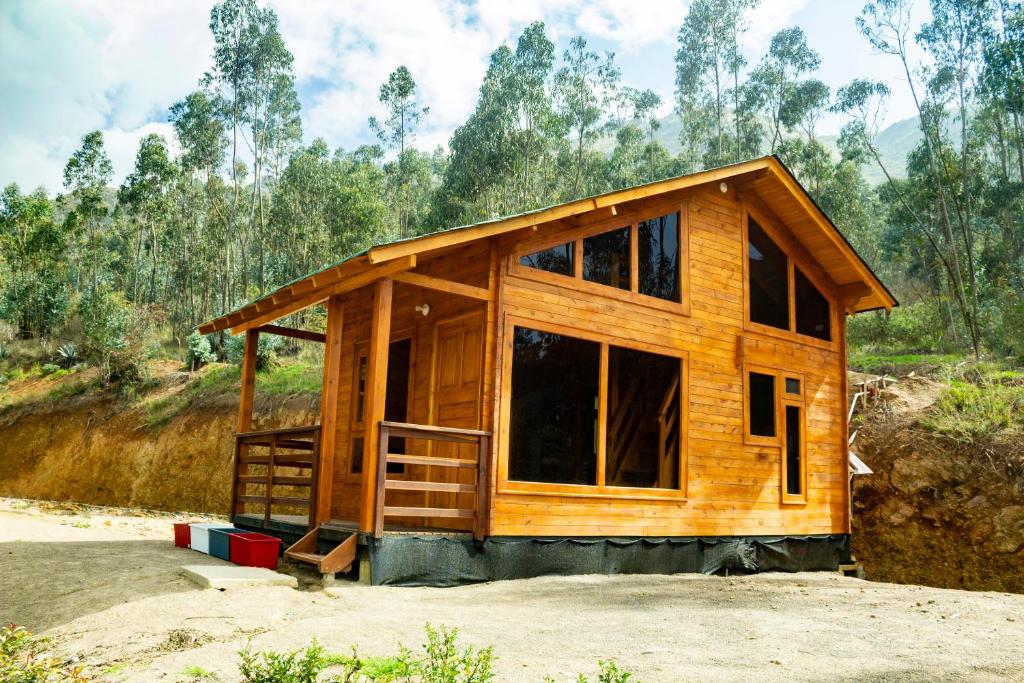 a house being constructed on the beach at Cabañas Tierra Noble in Nobsa