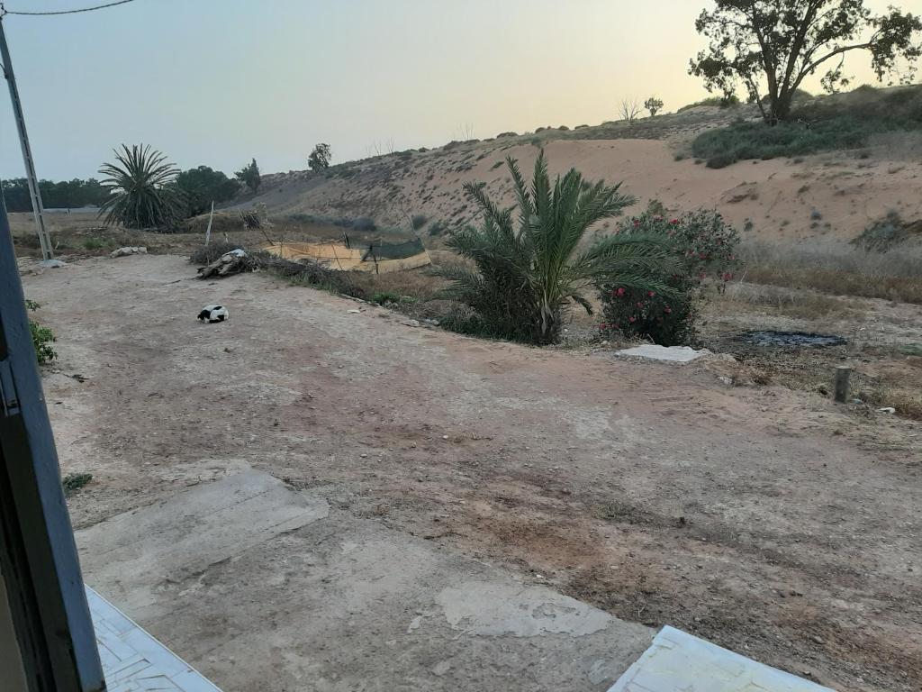a dirt road in the middle of a desert at انوايزم in Tiznit
