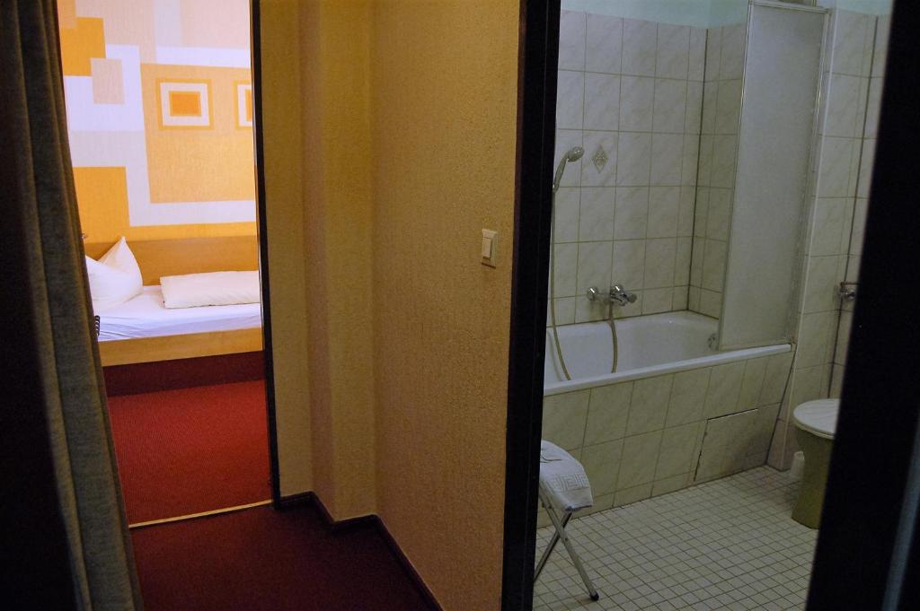 Koupelna v ubytování Hotel Graf Pückler