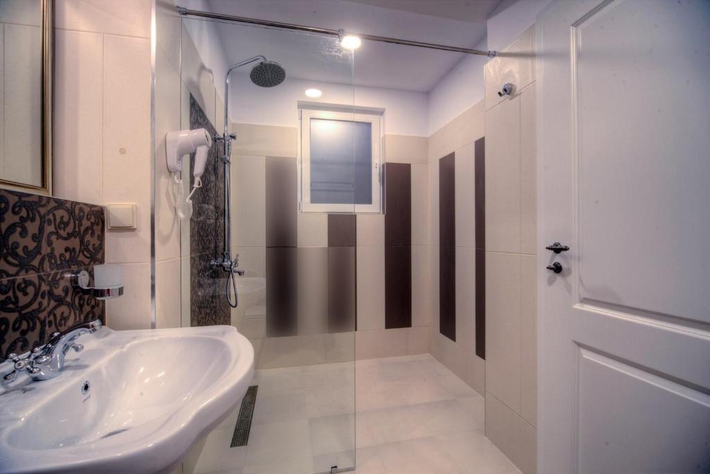 Koupelna v ubytování Family Hotel Agoncev