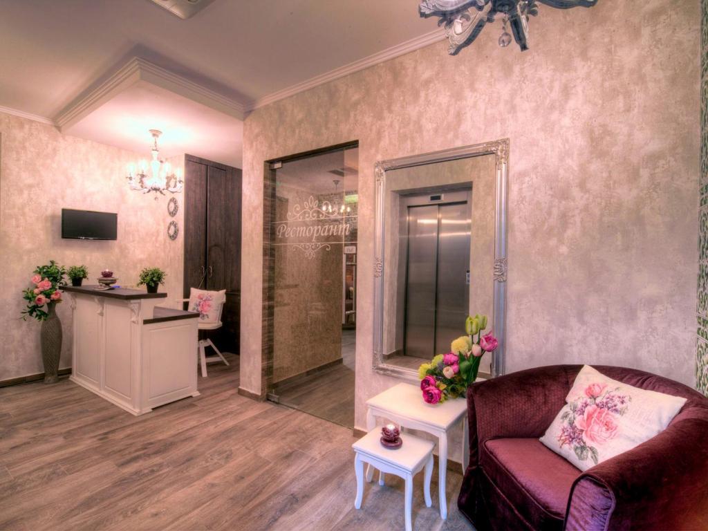 Kuchyň nebo kuchyňský kout v ubytování Family Hotel Agoncev