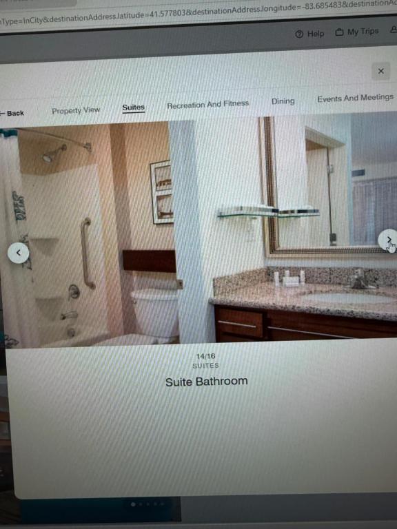 a bathroom website with a picture of a bathroom at Residence Inn in Maumee