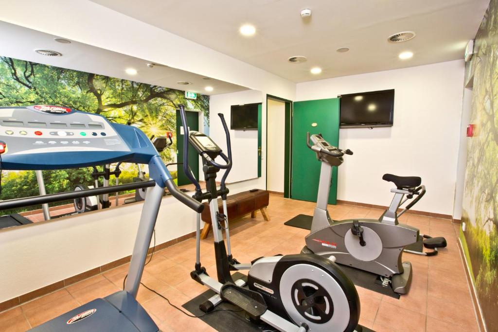 Fitness centrum a/nebo fitness zařízení v ubytování Hotel Freisinger Hof