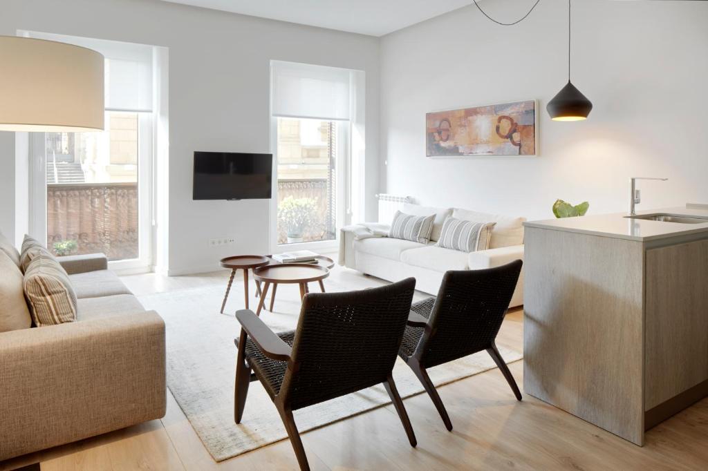 Televízia a/alebo spoločenská miestnosť v ubytovaní Oteiza by FeelFree Rentals