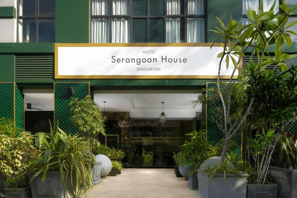 a building with a sign for a sennaon house at The Serangoon House Little India, Singapore, a Tribute Portfolio Hotel in Singapore