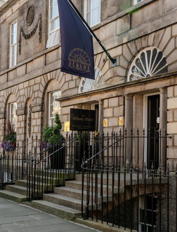 a building with a flag in front of it at Albany Hotel in Edinburgh