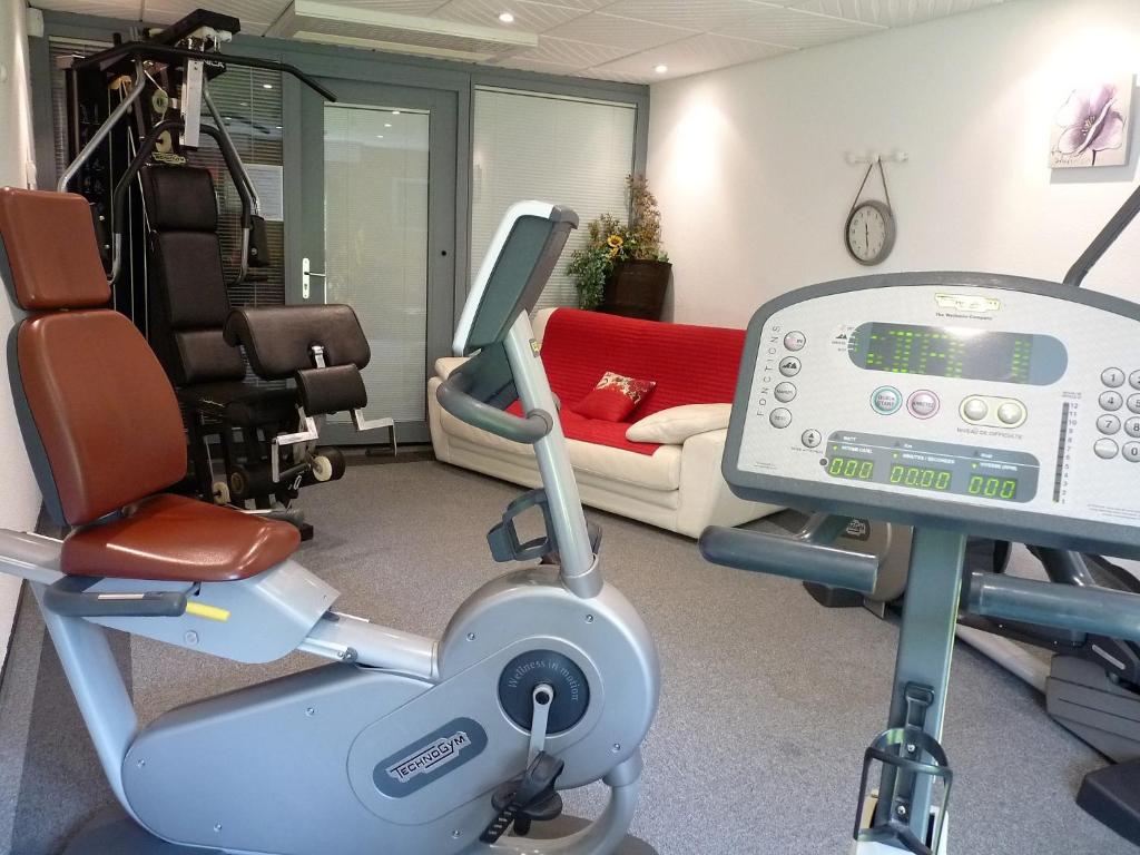 Fitness centrum a/nebo fitness zařízení v ubytování Hôtel Le Riquewihr