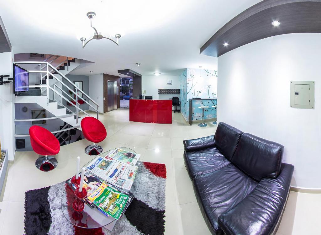 Posezení v ubytování Monterosa Apartamentos Amoblados