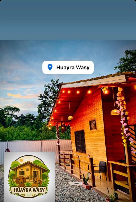 a tweet referring to a huya way house at Huayra Wasy in Tena