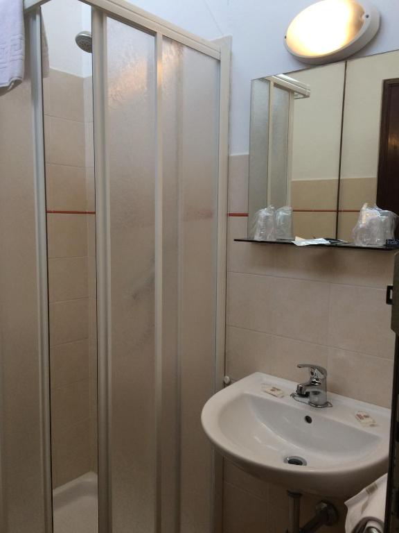 Koupelna v ubytování Hotel Bodoni