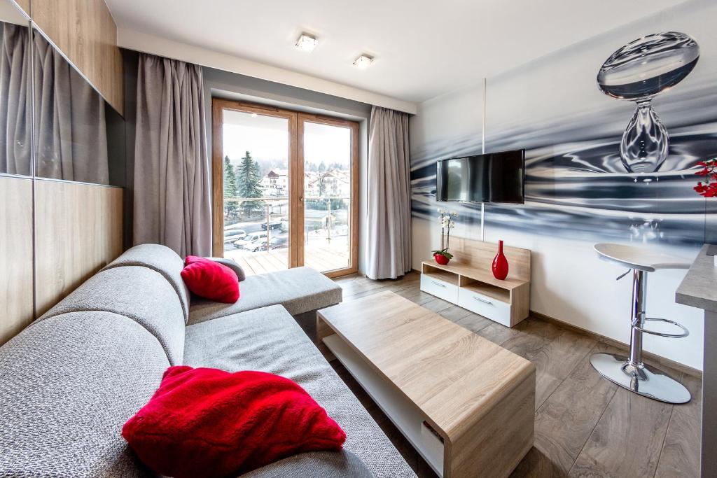 Χώρος καθιστικού στο Apartament Eva