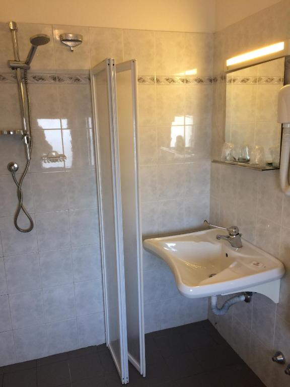 Koupelna v ubytování Hotel Bodoni