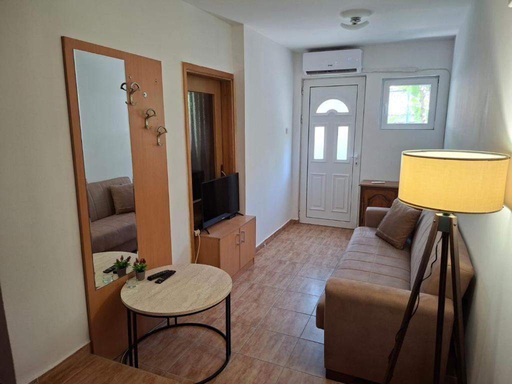 a living room with a couch and a table at Apartments MiMa in Kotor