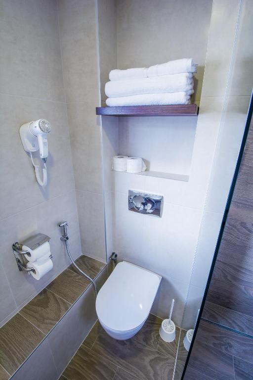 Koupelna v ubytování Hotel Noble