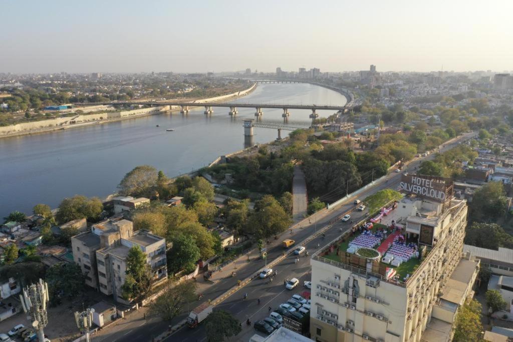 an aerial view of a city with a river and a bridge at SilverCloud Hotel and Banquets in Ahmedabad