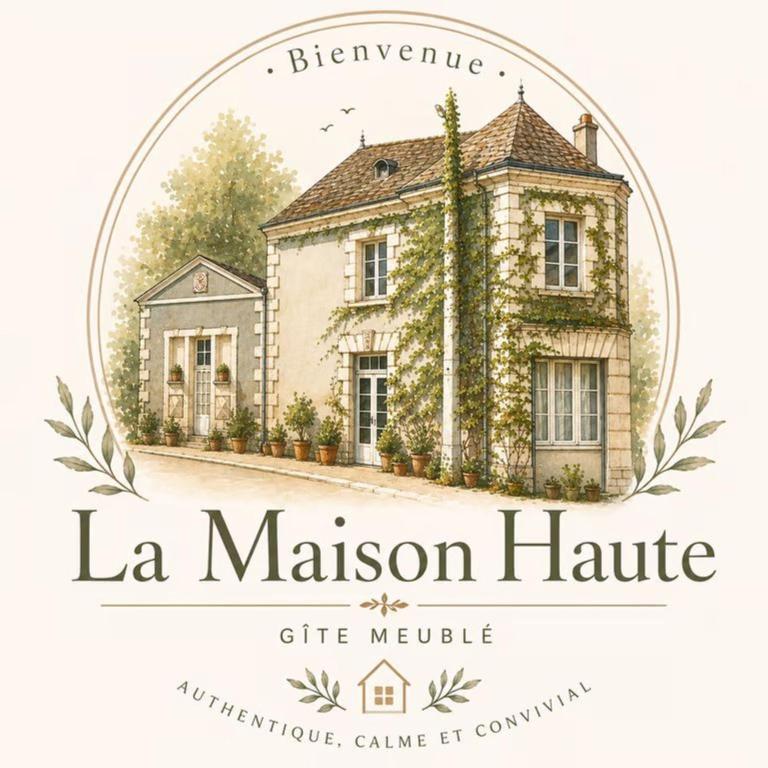 a picture of a house with the words la malcolm house at La Maison Haute in La Fosse-de-Tigné