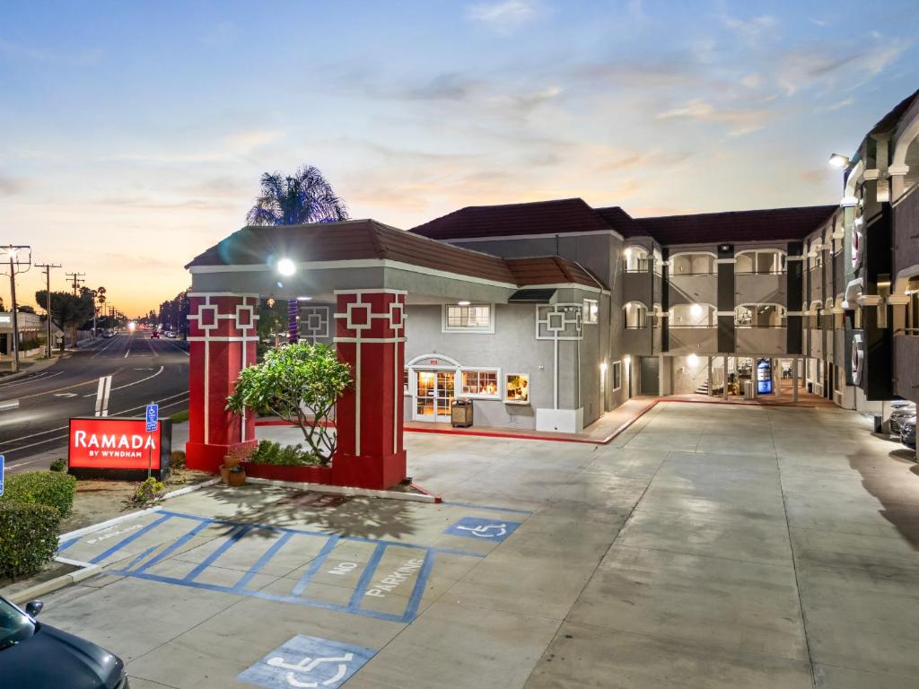 a rendering of the front of a building at Ramada by Wyndham Ontario Airport & Convention Center in Ontario