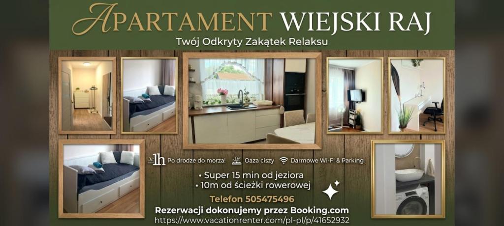 a flyer for a apartment visit raky quicklyaky analishiishi at Apartament Wiejski Raj in Kozy