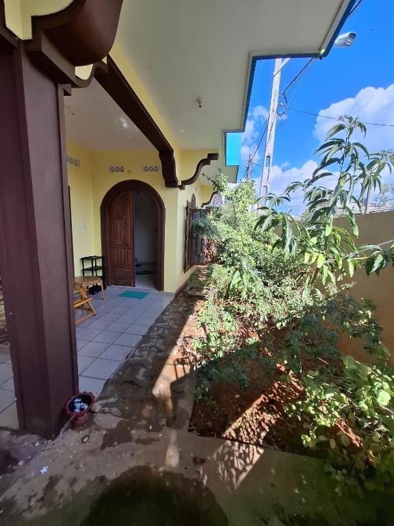 a view from the outside of a house at Kamaleswari Villa Trincomalee in Trincomalee