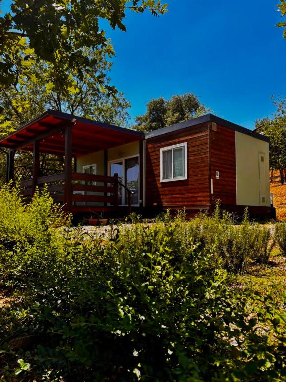 a small cabin in the middle of a field at Redabba House in Arzana