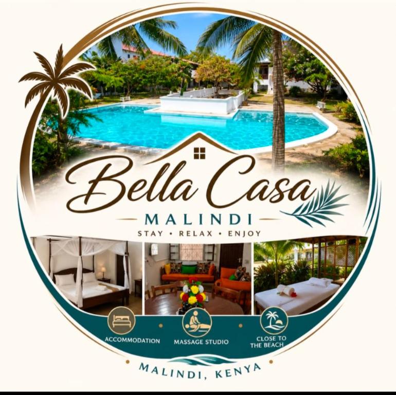 a label for a villa laslez malibu mainlandstay real resort enjoy at Bella Casa Malindi Casuarina in Malindi