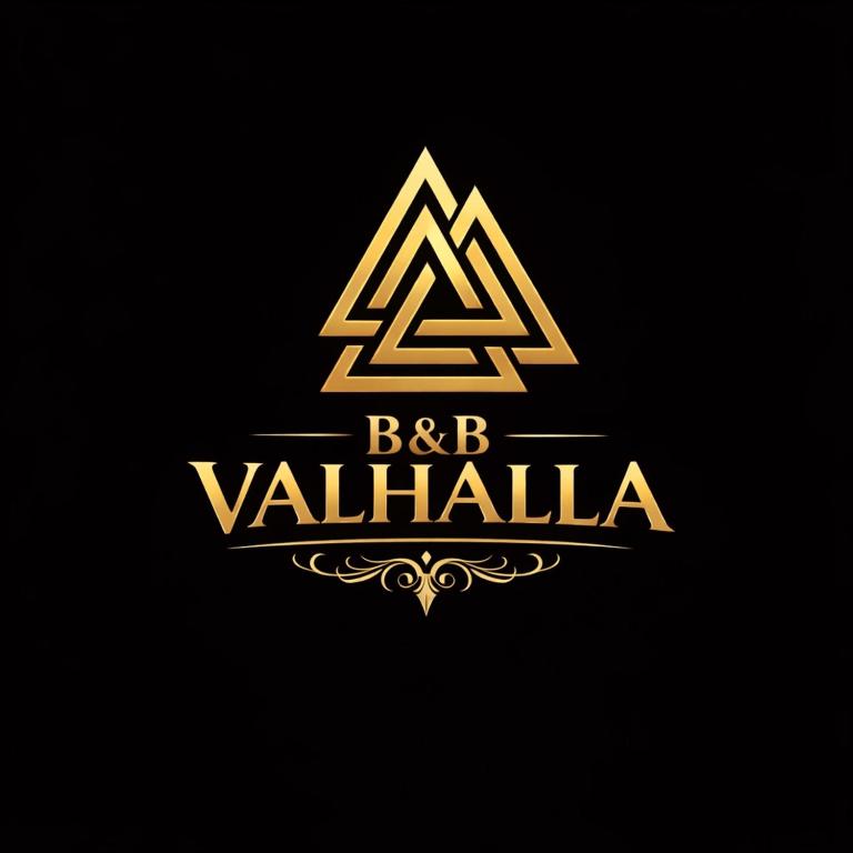a yellow and black logo on a black background at B&B Valhalla in Paola