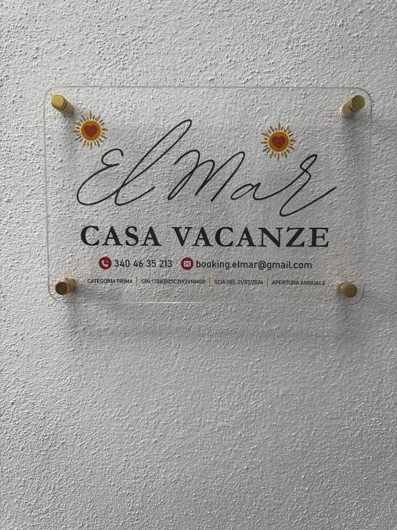 a sign for a casa vazaarma on a wall at El Mar in Coldragone