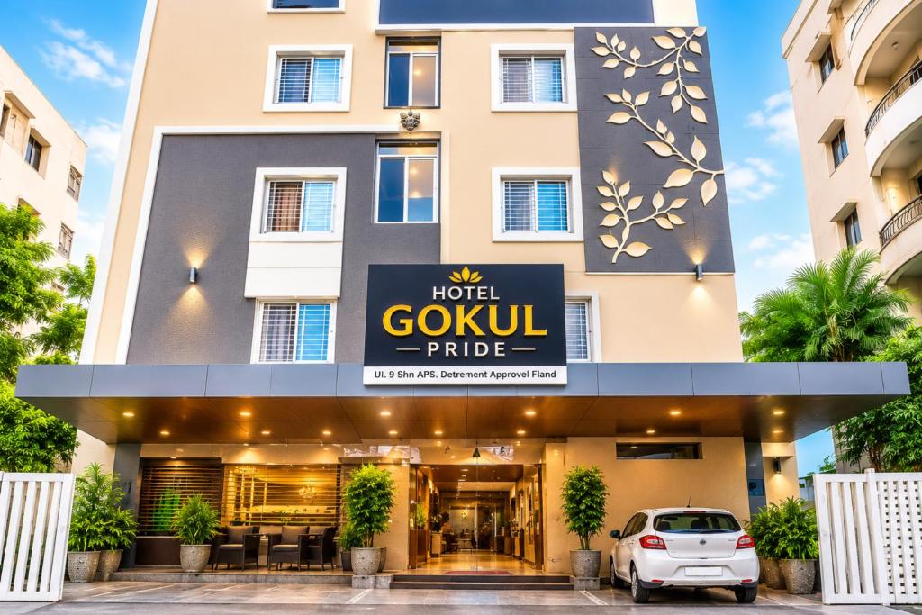 a building with a sign that reads hotel goblin pride at Hotel Gokul Pride Near Secunderabad Railway station in Hyderabad