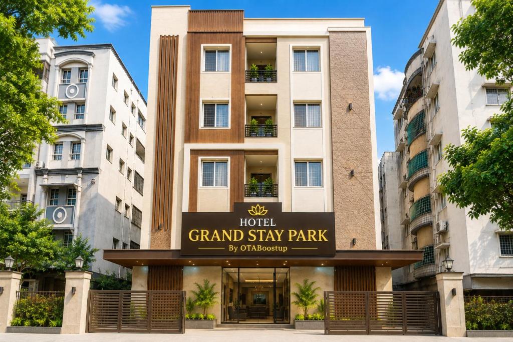 a rendering of the grand stay park at the grand stay park hotel at Hotel Grand Stay Park Near Ameerpet Metro Station & GVK One Mall in Hyderabad