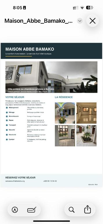 a website for a malcolm abbey bangalore at Abbe Residence in Bamako