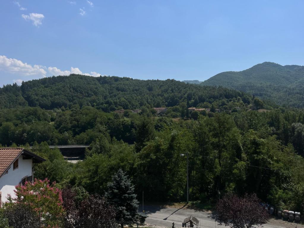 a view of the mountains from our house at La Terrazza sul Trebbia in Ottone