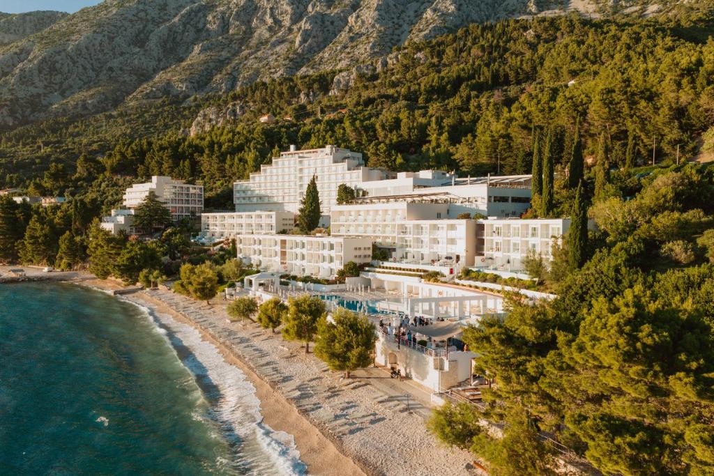 an aerial view of a resort on a beach at TUI BLUE Adriatic Beach - Adults Only - All Inclusive in Igrane