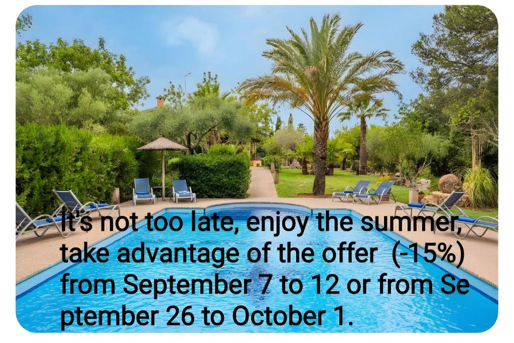 a picture of a swimming pool in a resort at Ca na Rossa in Campanet