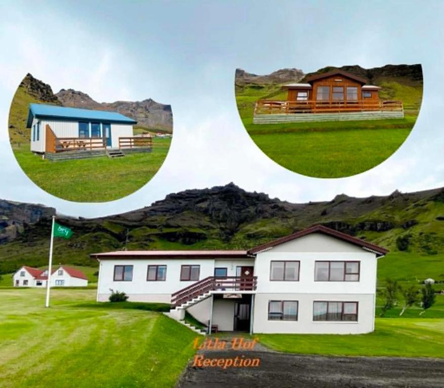 a collage of photos of a house at Litla-Hof Guesthouse in Hof