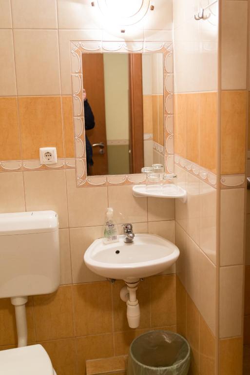 Koupelna v ubytování Taverna panzió