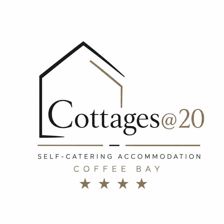 ein Logo für ein Café mit dem Wort „Kaffee“ in der Unterkunft Cottages20 in Coffee Bay