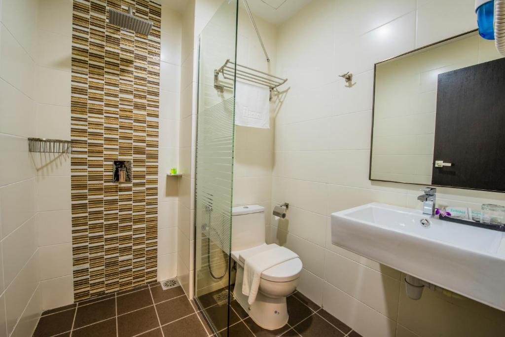 Koupelna v ubytování inHotel Inanam