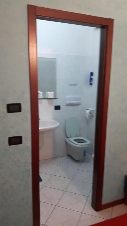 Koupelna v ubytování Hotel Armida