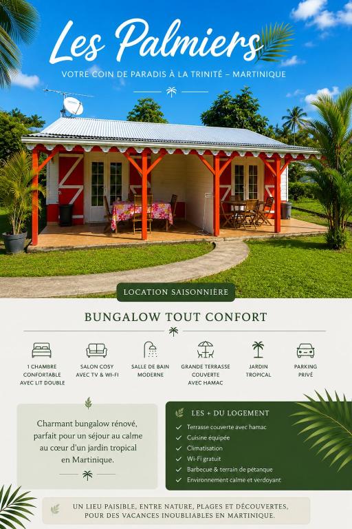 a website for a house rental in a resort at Residence Les Palmiers in La Trinité