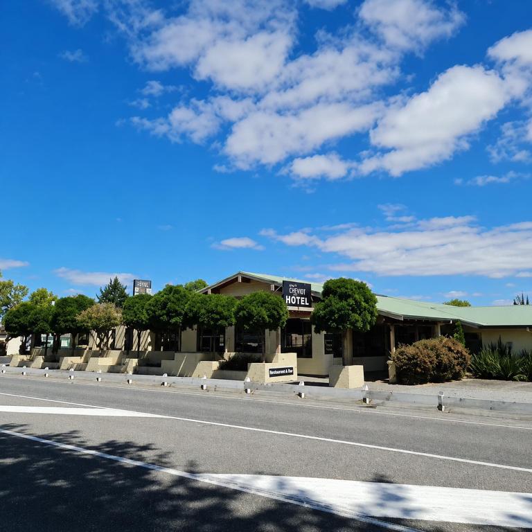 a building on the side of a street at The Cheviot Hotel in Cheviot