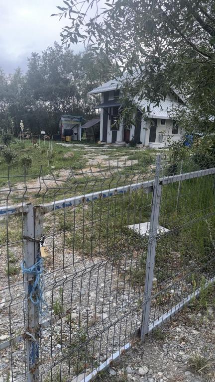 a fence in front of a yard with a house at Vila Boutique Cozy in Nucşoara
