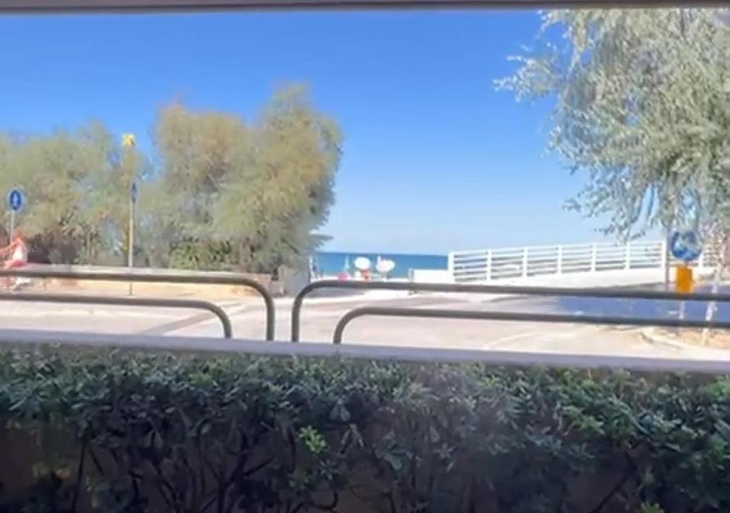 a view from a bus window of a highway at Casa Scrivani in Pineto