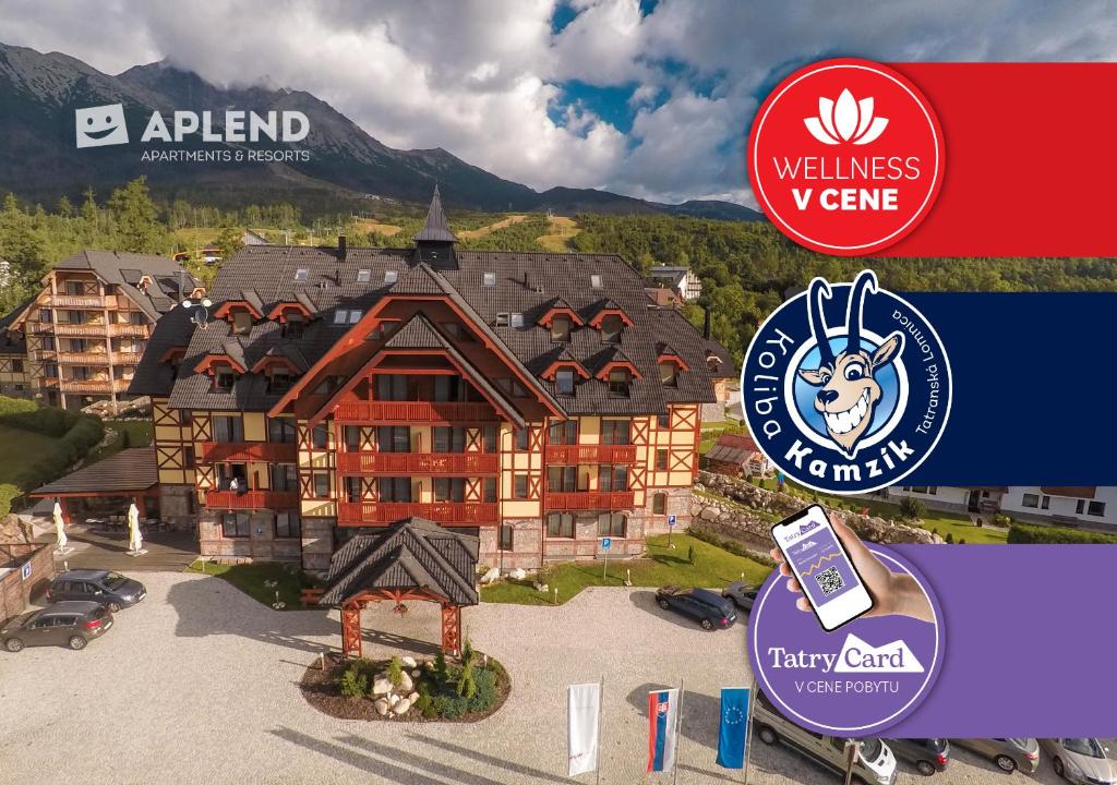 a rendering of a hotel with a villasconservancyconservancy logo at APLEND Hotel Kukučka in Tatranská Lomnica