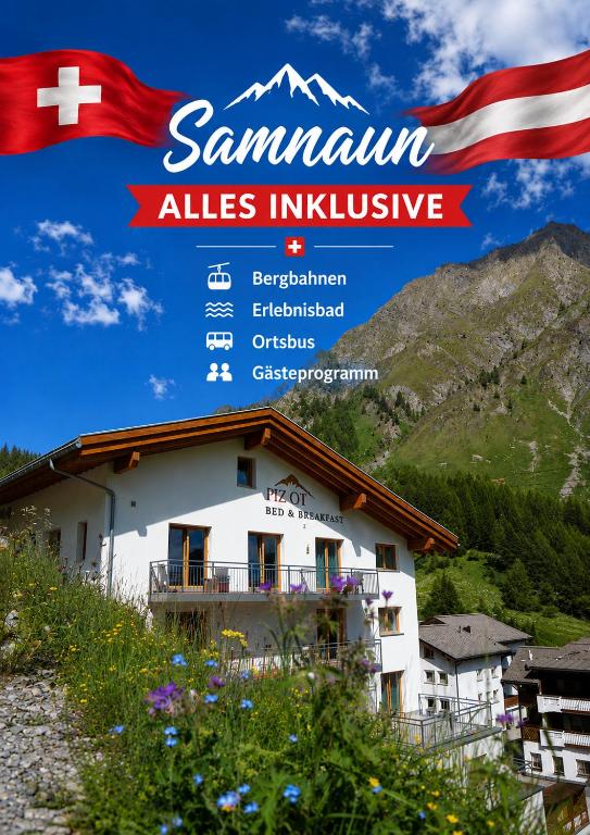a magazine cover of a house on a mountain at Piz Ot in Samnaun