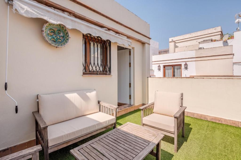 Terraza Privada en Centro Historico Apto Premium 2 hab en el Corazon de Sevilla