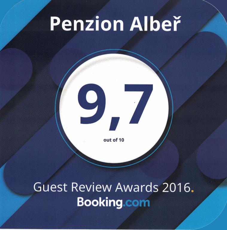 Certifikát, hodnocení, plakát nebo jiný dokument vystavený v ubytování Penzion Albeř
