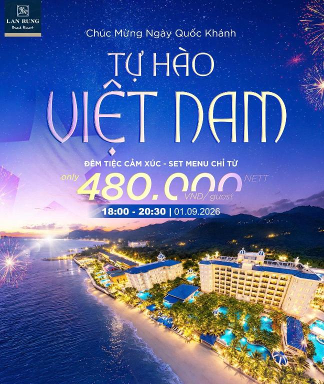 a poster for a wet party at the beach at Lan Rung Beach Resort in Long Hai