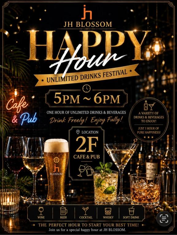 a flyer for a beer festival with glasses of beer at Jh 블라썸 캡슐 앤 케빈 호텔 in Busan